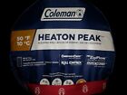 NEW Coleman Heaton Peak 50 Degree Rectangular Sleeping Bag Roll Control Blue Red