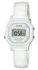 Casio LA11WL-7A,  Women's Digital White Leather Watch, Alarm, Chronograph