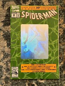 Spider-Man #26 NM, Giant Sized 30th Anniversary Hologram Cover & Poster (1992)