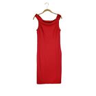 New York & Co womens Medium red ponte knit cowl wiggle sheath dress