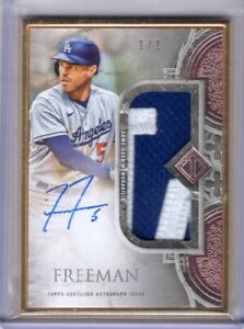 2023 Topps Transcendent Auto FREDDIE FREEMAN Gold Framed 1/1 AUTOGRAPH PATCH