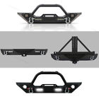 For Jeep Wrangler 07-18 JK w/ Winch Plate LED Lights Front Bumper & Rear Bumper (For: Jeep)