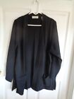 Lord & Taylor  - Black - Open Front - Cardigan - Long - Wool Sweater -  Size M