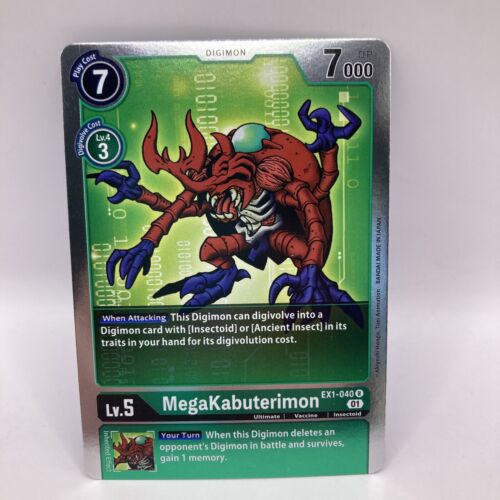 Digimon Card - MegaKabuterimon - EX1-040 - Rare - Classic Collection - NM