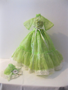 BARBIE  Southern Bell Tea Green Gown W/Hat Bonnet  1950S Anna Rene Designs RARE