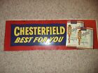 New ListingVintage 50's CHESTERFIELD TOBACCO CIGARETTE METAL Sign 34