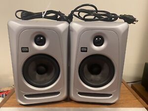 2 Krk Classic 5 Studio Monitor Speakers Used Gray Silver CL5G3SB-NA