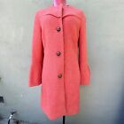 BeBe Retro Coral Melon Overcoat Coat Trench Wool Long Sleeve Cocktail Party M