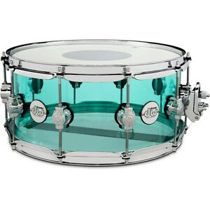 DW Design Series Acrylic Snare Drum (Limited-run Sizes) 14 x 6.5 in. Sea Glass