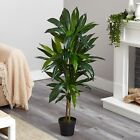 4’ Dracaena Artifical Plant w/75 Lvs Home Decor (Real Touch). Retail $89