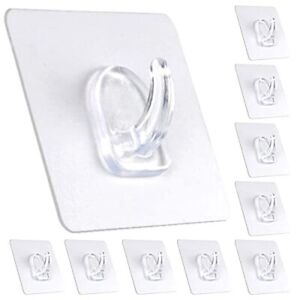 Adhesive Hooks Seamless Hooks 20 Lbmax Waterproof And Oilproof Removable Heavy