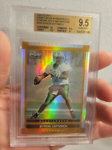 2003 Topps Chrome NFL Rookie Card GOLD REFRACTOR  Byron Leftwich RC BGS 9.5