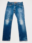 Vintage Levi's 511 Jean Mens Sz W34 L32 Blue Denim Distressed Skinny Leg