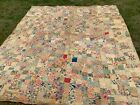 New Listing1920s antique quilt all patch work soft color from Cape Cod