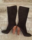 Cesare Paciotti Brown Suede Women's Tall Boots size 41