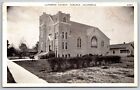 Turlock California~Lutheran Church~1937s B&W Postcard