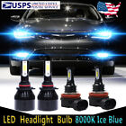 For Chrysler 200 2013-2015 - 4X LED Headlight High Low Beam + Fog Light Bulb C9L (For: 2015 Chrysler 200 Limited 2.4L)