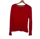 Apt. 9 Women's Large L Red 100% Pure Cashmere Knit Classic Cardigan Sweater