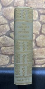 VG Vintage The Outline of History H.G. Wells 1949 Hardcover Garden City.