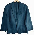 Pal Zileri Sharkskin Coated Linen Lightweight Jacket Size 40 US 50 IT Vintage