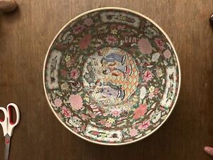 New ListingMid 20th Century Chinese Export Famille Rose Porcelain Punch Bowl