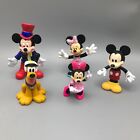 Lot of 5 Disney Mickey Minnie Mouse and Pluto Figures PVC Toy Action Figures