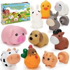 V-Opitos Learning Farm Animal Toys for Kids Age 1, 2, 3 Year Old, 10 Pack Farm