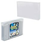 25 N64 Cart Clear Protectors - EVORETRO Nintendo 64 Cartridge Case box Display