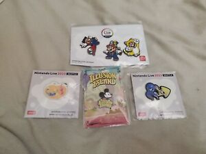 Lot Of 6 Nintendo Live 2023 Pin Sets - Mario / Mickey Mouse / Pikmin / Splatoon