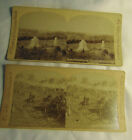 2 Stereograph Stereoview Cards Battle of Gettyburg