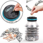 Coin Piggy Bank Saving Jar Digital Coin Counter w/ LCD Display Money Saving Box