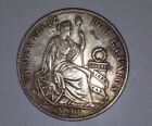 1894 Peru Un Sol Silver Coin 90% 25g 22.5g ASW