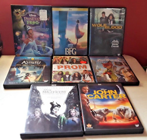 Disney DVD's Lot of 8 incl. Princess and the Frog-Wolf Blood 1-The BFG (DVD-21