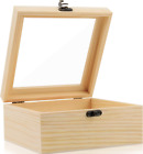 Wooden Box,Extral Large Unfinished Pine Wood Boxes Wooden Storage Box,Rectangle