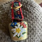 Swiss Or German Cow Bell Embroidered Strap hand painted With Heart