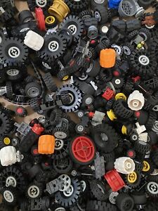 LEGO Bulk WHEELS 1/2 lb pound Tires Axles Car Vehicle Lots Parts Pieces