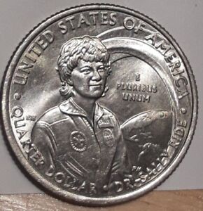 2022 P Dr. Sally Ride Quarter MAJOR ERROR Ghost Comet Tail & Die Chip On Lips