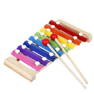 Xylophone for Kids Colorful Wooden Musical Toy with 2 Child Safe Mallets