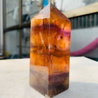 314g Natural unique colored fluorite pillar quartz crystal sample