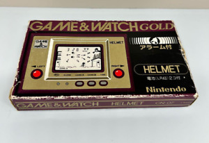 Nintendo Game & Watch Helmet CN-07 Gold Series Wide Screen with Box Tested