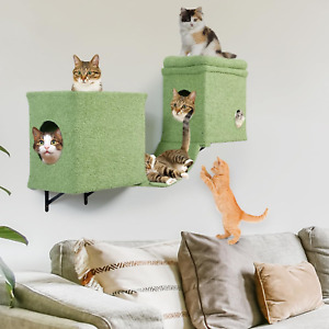 Cat Wall Shelves, LitaiL Cat Wall Furniture Set, Cat Bed Wall Mounted with 2 Cat