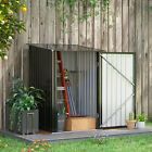 3.3' x 3.4' Metal Outdoor Storage Shed with Lockable Doors, Gray