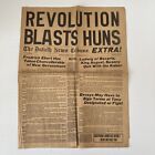 Newspaper November 10, 1918 REVOLUTION BLASTS HUNS Duluth News End of WW 1 War