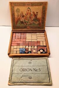 Richters Anchor Building Blocks Orion Nr 5 Antique Circa 1900's Made In Germany