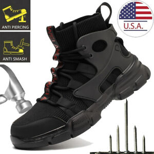 Mens Work Safety Shoes Steel Toe Bulletproof Boots Cap Sneakers Indestructible