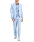 Nautica Men's Stretch Cotton Modern Fit Suit Light Blue 46L Jacket 41 x 32 Pants