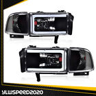 Headlights Lamps LED Tube C Light Bar Fit For 94-02 Dodge Ram 1500 2500 3500 (For: More than one vehicle)