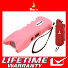 Stun Gun Pepper Spray Combo for Women Self Defense Police 916 Pink & Burn Red