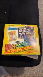 1989 MLB Donruss Baseball Puzzle And Cards Jumbo Box of 24 Sealed Wax Packs