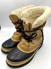 Sorel Caribou Waterproof Lace Up Casual Winter Snow Boots Brown Women's Size 9